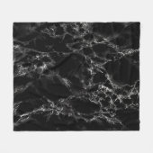 Fleece Blanket mit schwarzem Marmordesign (Vorderseite (Horizontal))