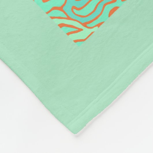 Fleece Blanket mit tropischem Wasserdesign (Ecke)