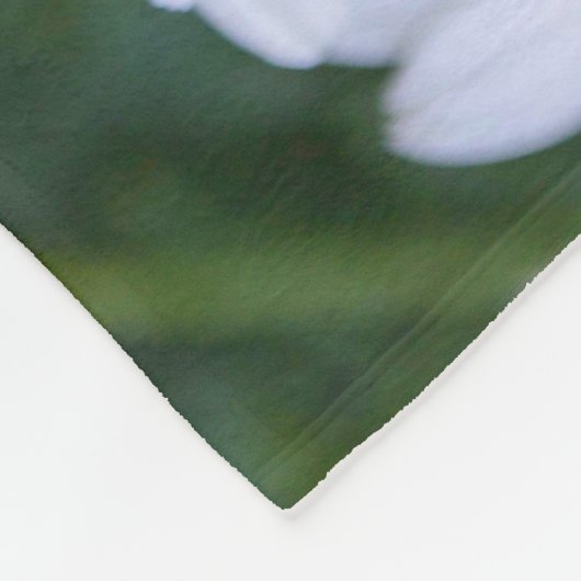 Fleece Blanket mit weißem Daisy-Foto (Ecke)