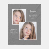 Fleece Blanket mit zwei Niedlichen Fotos (Vorderseite)