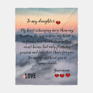 Fleece Blanket Mutter/Tochter Liebe