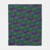 Fleece Blanket Neon Multicolor Cassette Pattern (Vorderseite)