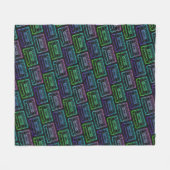 Fleece Blanket Neon Multicolor Cassette Pattern (Vorderseite (Horizontal))