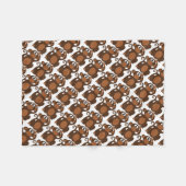 Fleece Blanket/Niedliche Affen (Vorderseite (Horizontal))