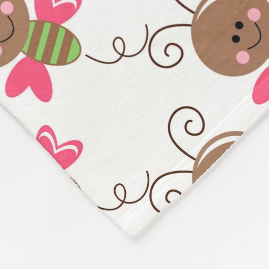 Fleece Blanket/Niedliche Hummel (Ecke)