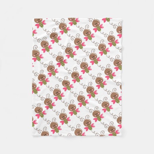 Fleece Blanket/Niedliche Hummel (Vorderseite)