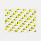 Fleece Blanket/Niedliche Hummeln (Vorderseite (Horizontal))