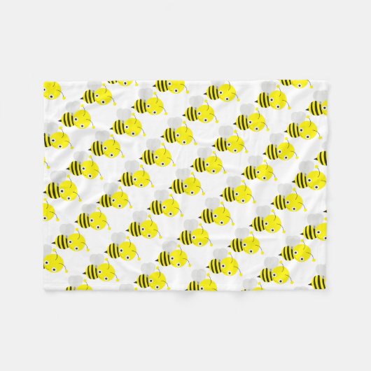 Fleece Blanket/Niedliche Hummeln (Vorderseite (Horizontal))
