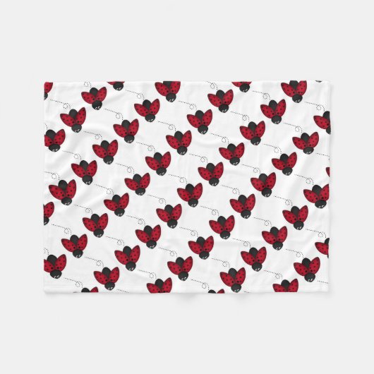 Fleece Blanket/Niedliche Ladybug (Vorderseite (Horizontal))