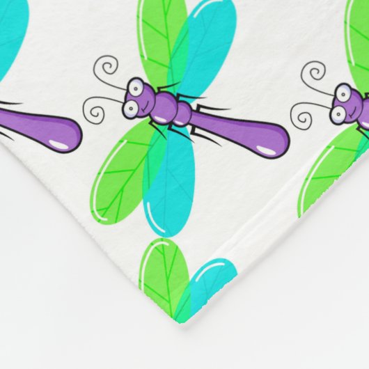 Fleece Blanket/Niedliche Libellen (Ecke)