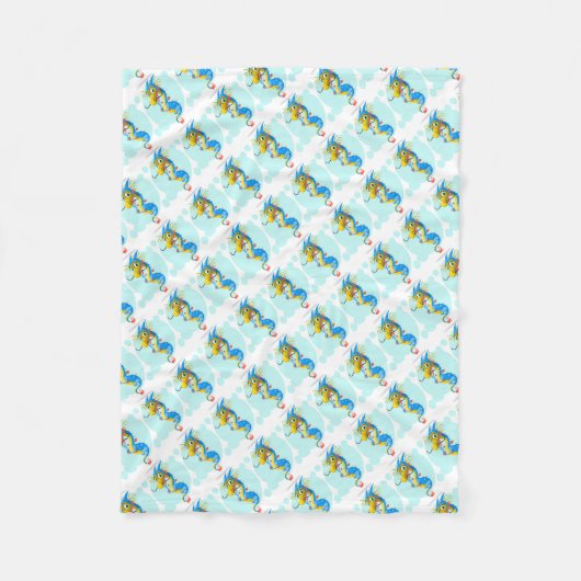 Fleece Blanket/Niedliche Seepferde (Vorderseite)