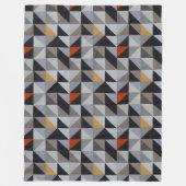 Fleece Blanket - Orange geometrische Dreiecke (Vorderseite)
