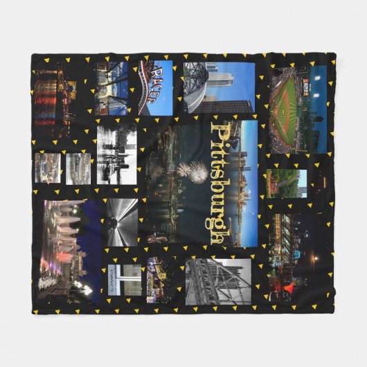 Fleece Blanket Pittsburgh Foto (Vorderseite (Horizontal))