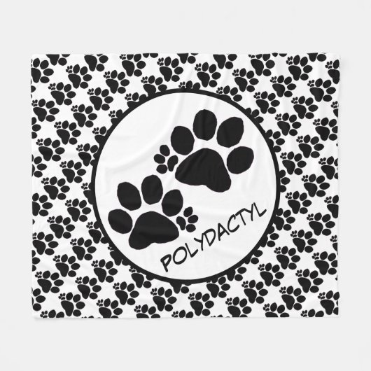 Fleece Blanket - Polydactyl Cat Paws (Vorderseite (Horizontal))