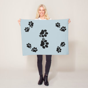 Fleece Blanket - Polydactyl Paw Prints