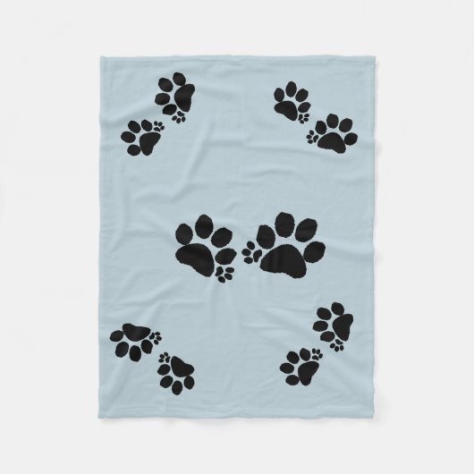 Fleece Blanket - Polydactyl Paw Prints (Vorderseite)