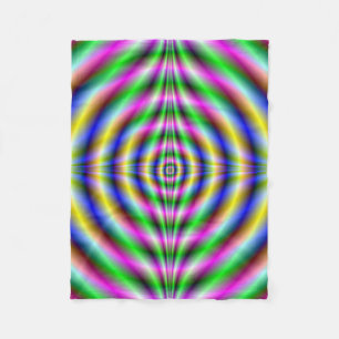 Fleece Blanket Psychedelic Neon Eye
