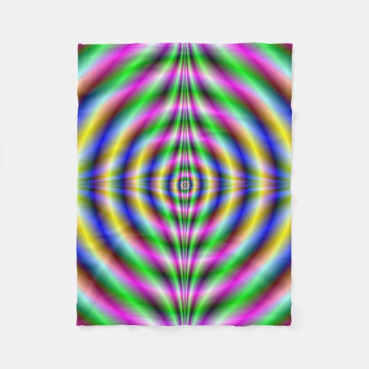 Fleece Blanket Psychedelic Neon Eye (Vorderseite)