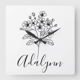 Fleece Blanket Quadratische Wanduhr