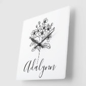 Fleece Blanket Quadratische Wanduhr (Winkel)