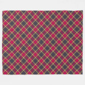 Fleece Blanket - Red and Yellow Scottish Tartan 2 (Vorderseite (Horizontal))