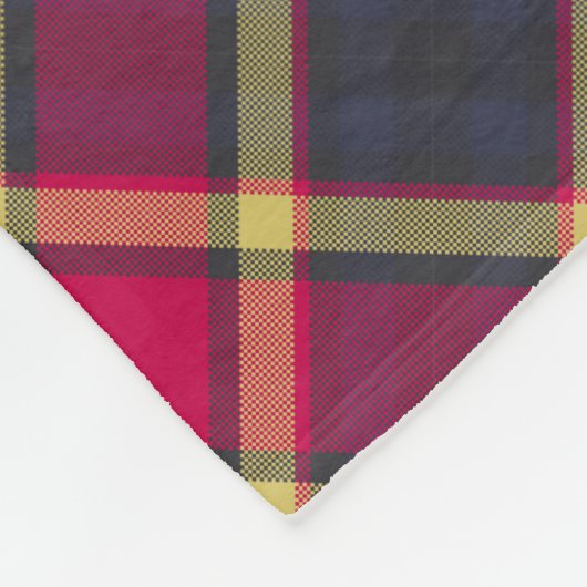 Fleece Blanket - Red and Yellow Scottish Tartan 2 (Ecke)