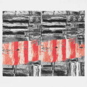 Fleece Blanket – Red Pulse Abstract Design (Vorderseite (Horizontal))