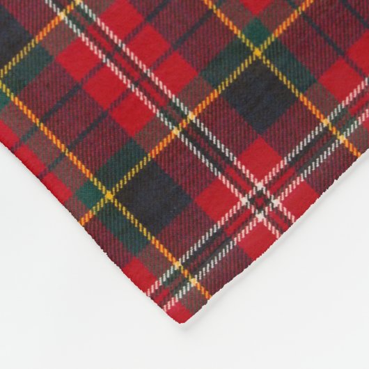 Fleece Blanket - Red Tartan Macpherson Clan (Ecke)