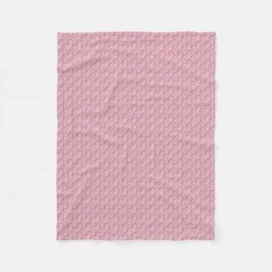 Fleece Blanket/Rosa Blume (Vorderseite)