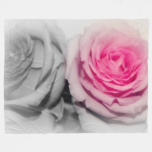 Fleece Blanket/Rose (Vorderseite (Horizontal))