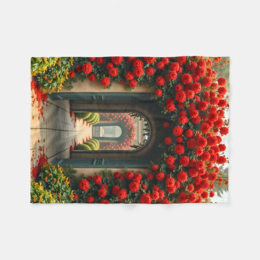 Fleece Blanket (Rose Tunnel) (Vorderseite (Horizontal))