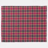 Fleece Blanket - Rot und Gelb Schottischer Tartan (Vorderseite (Horizontal))