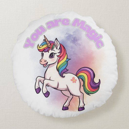 Fleece Blanket Rundes Kissen (Rückseite)