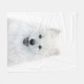 Fleece Blanket, Samoyed Dog von Mart (Vorderseite (Horizontal))
