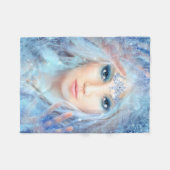 Fleece Blanket, Schneekönig. Winterschön (Vorderseite (Horizontal))