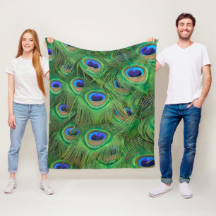 Fleece Blanket, schönes Peacock Feathers Foto