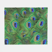 Fleece Blanket, schönes Peacock Feathers Foto (Vorderseite (Horizontal))
