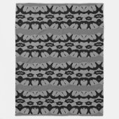 Fleece Blanket, Schwarz & Grau Klassik (Vorderseite)