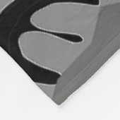 Fleece Blanket, Schwarz & Grau Klassik (Ecke)