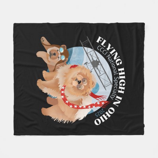 FLEECE BLANKET - SCHWARZ MIT LOGO 2025 (Vorderseite (Horizontal))