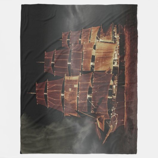 Fleece Blanket - Segelschiff (Vorderseite)