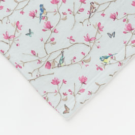 Fleece Blanket - Shabby Chic Blossom