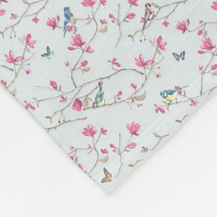 Fleece Blanket - Shabby Chic Blossom