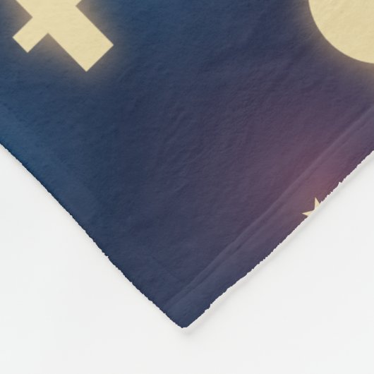 Fleece Blanket Starry Night Knife Keyhole Pattern (Ecke)