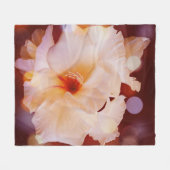 Fleece Blanket Sword Lily Red Bokeh (Vorderseite (Horizontal))