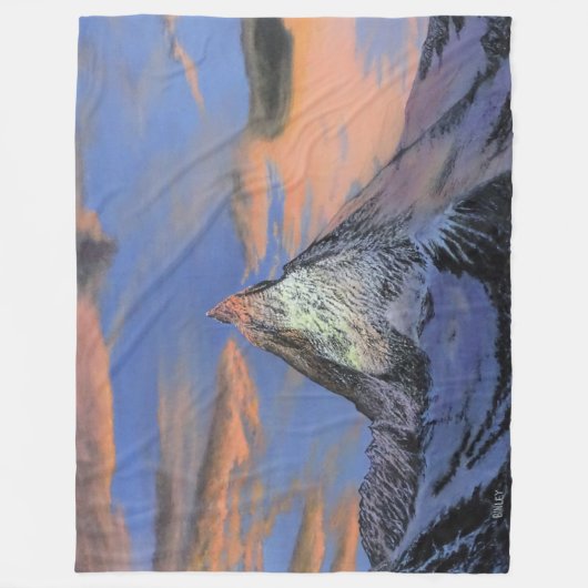Fleece Blanket - "The Matterhorn at Sunset" (Vorderseite)