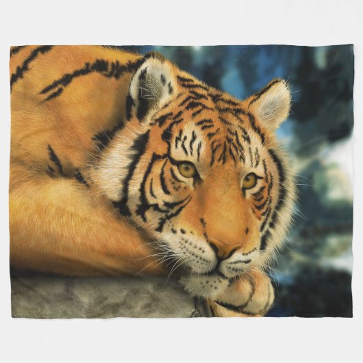 Fleece Blanket/Tiger (Vorderseite (Horizontal))