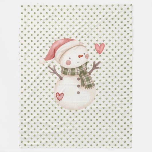 Fleece Blanket w/Niedlich Snowman (Vorderseite)