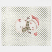 Fleece Blanket w/Niedlich Snowman (Vorderseite (Horizontal))