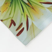 Fleece Blanket White Tiger Yellow Lilly (Ecke)